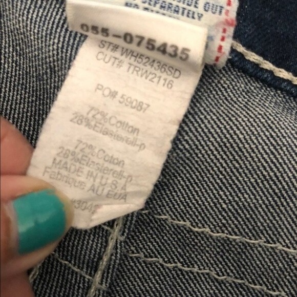 True Religion Dark Wash Skinny Jeans Size 26 - Picture 6 of 8